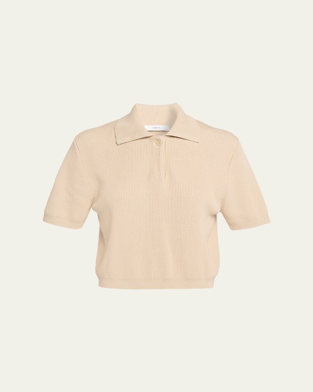 Ribbed Polo Top